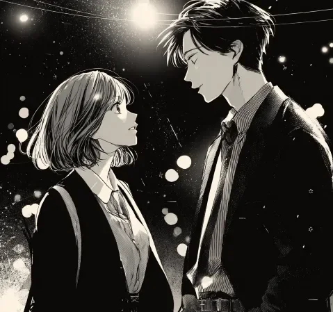 校园题材漫画《课桌距离》封面